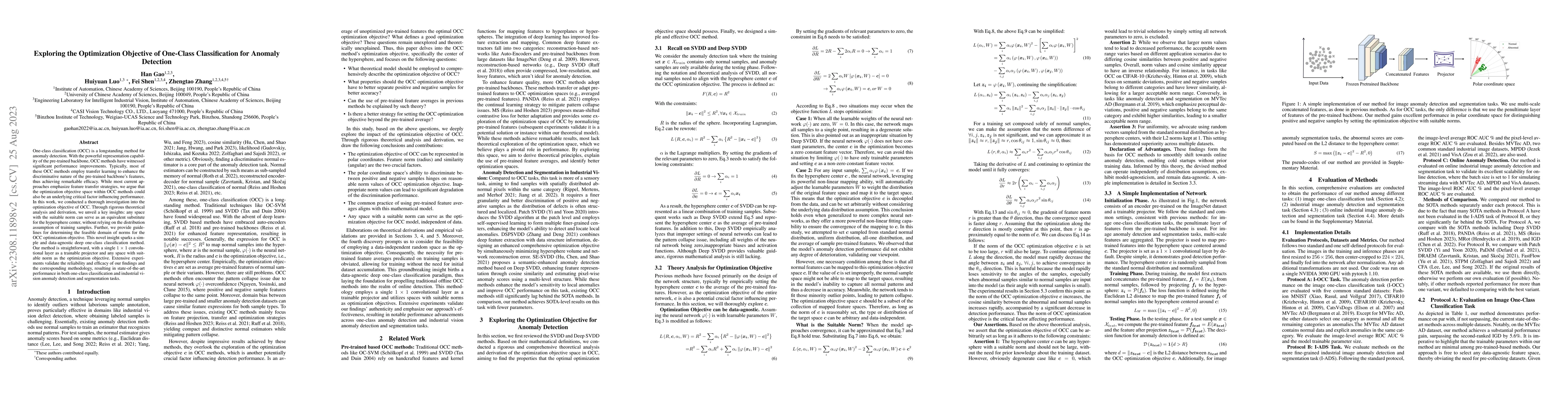 Thumbnail for Exploring the Optimization Objective of One-Class Classification for
  Anomaly Detection