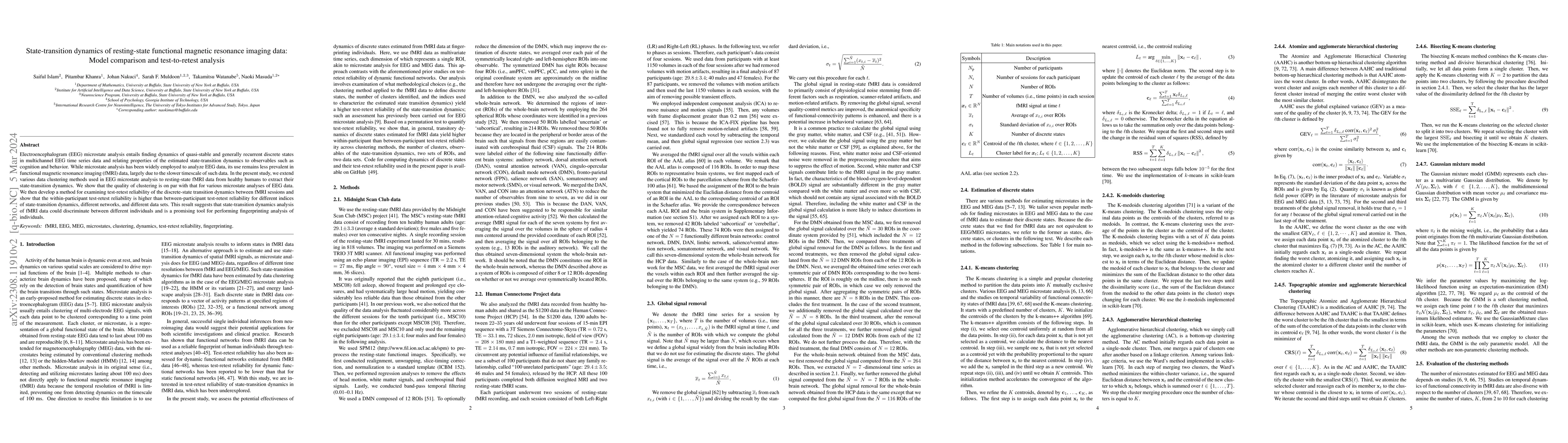 Thumbnail for State-transition dynamics of resting-state functional magnetic resonance
  imaging data: Model comparison and test-to-retest analysis