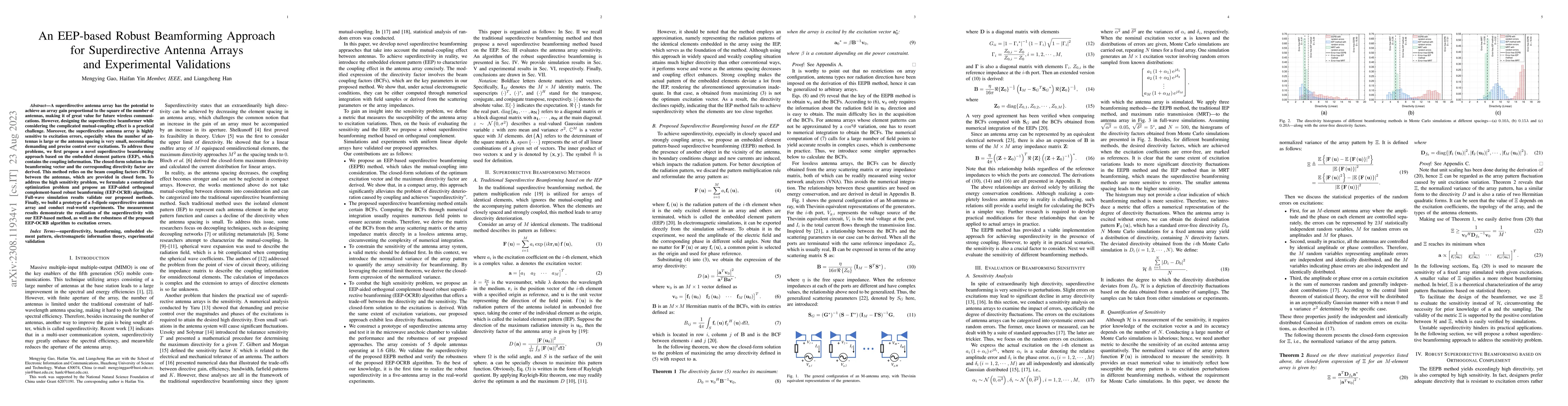 Thumbnail for An EEP-based robust beamforming approach for superdirective antenna
  arrays and experimental validations