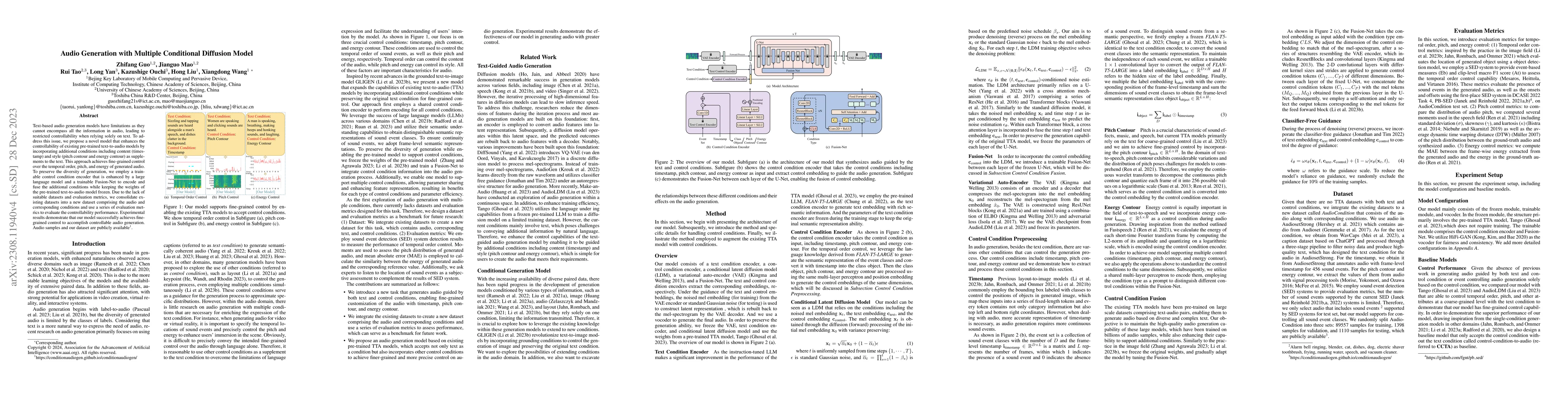 Thumbnail for Audio Generation with Multiple Conditional Diffusion Model
