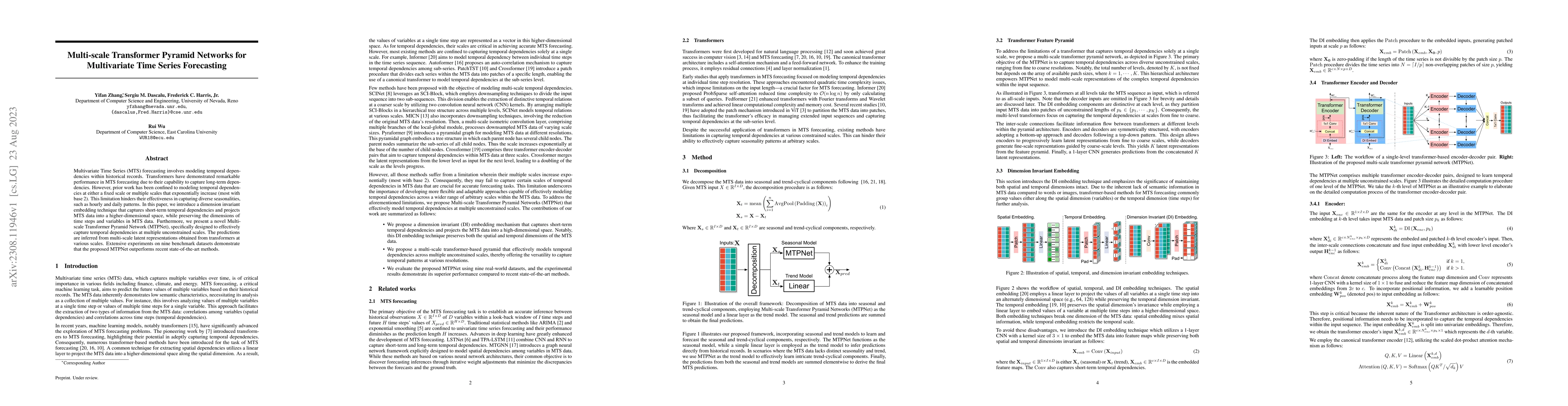 Thumbnail for Multi-scale Transformer Pyramid Networks for Multivariate Time Series
  Forecasting