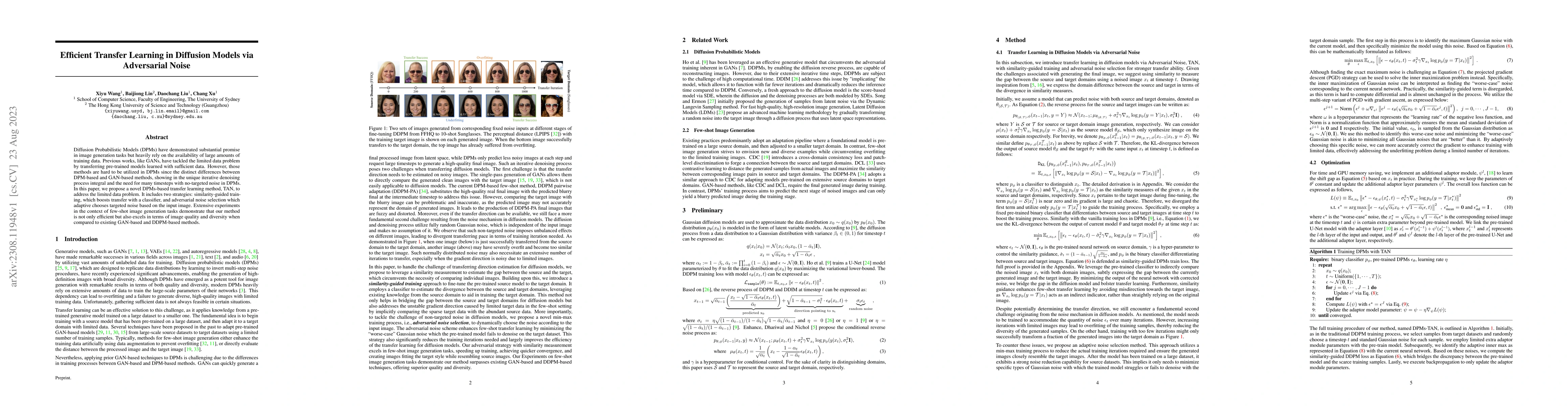 Thumbnail for Efficient Transfer Learning in Diffusion Models via Adversarial Noise
