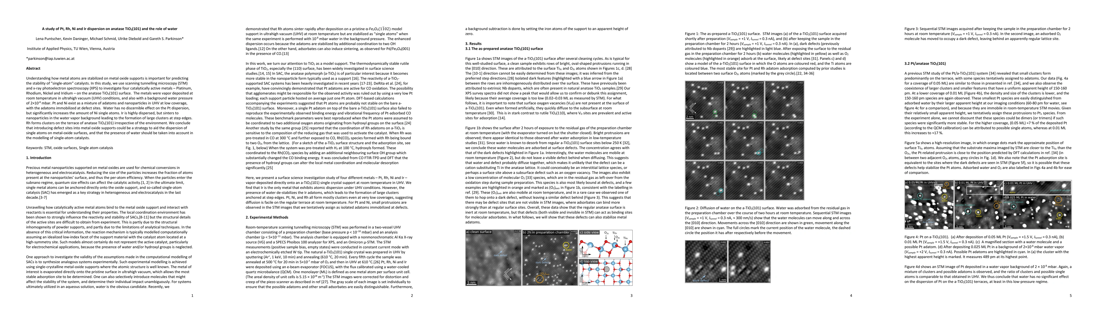 Thumbnail for A study of Pt, Rh, Ni and Ir dispersion on anatase TiO2(101) and the
  role of water