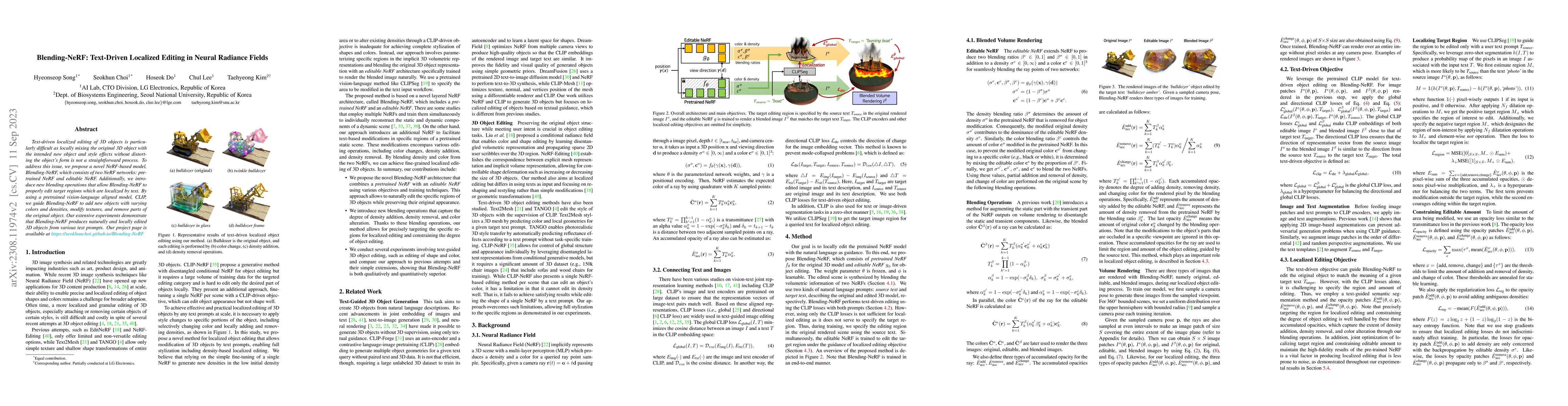 Thumbnail for Blending-NeRF: Text-Driven Localized Editing in Neural Radiance Fields