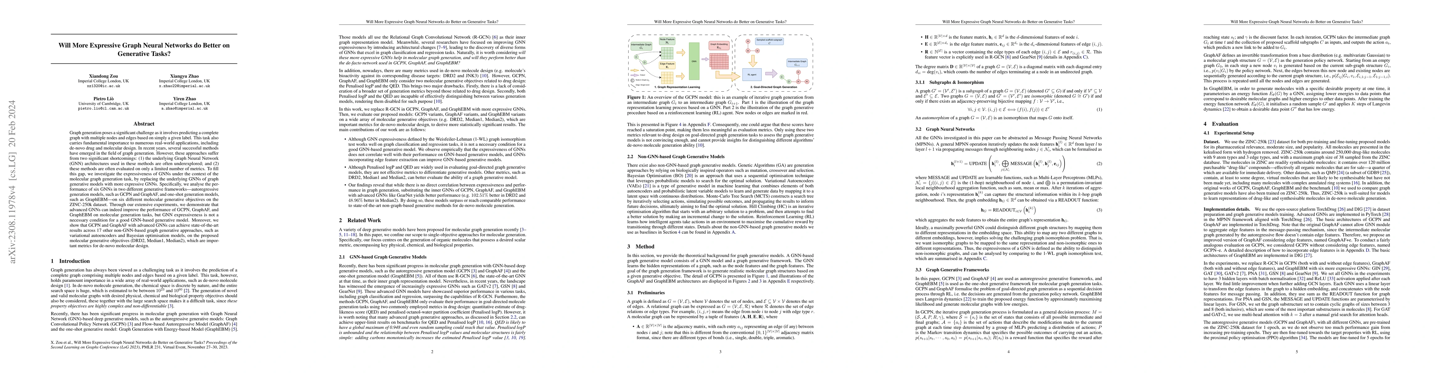 Thumbnail for Will More Expressive Graph Neural Networks do Better on Generative
  Tasks?