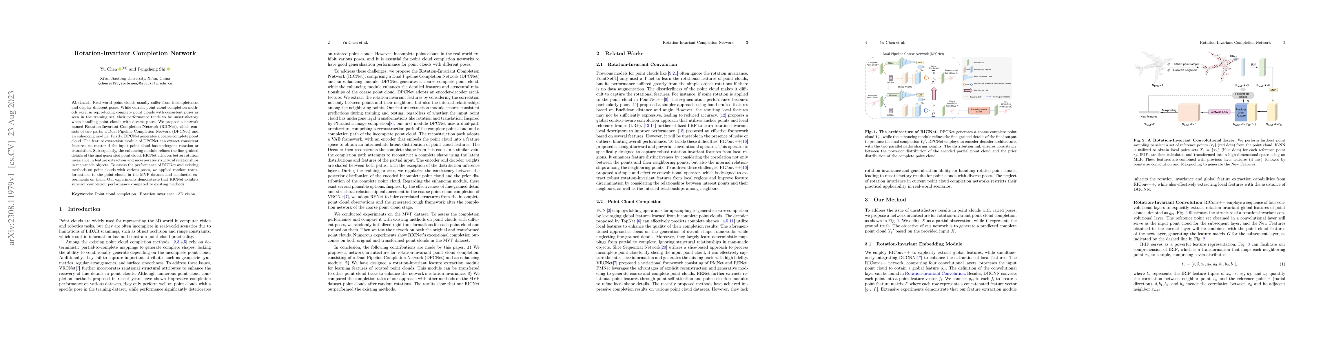 Thumbnail for Rotation-Invariant Completion Network