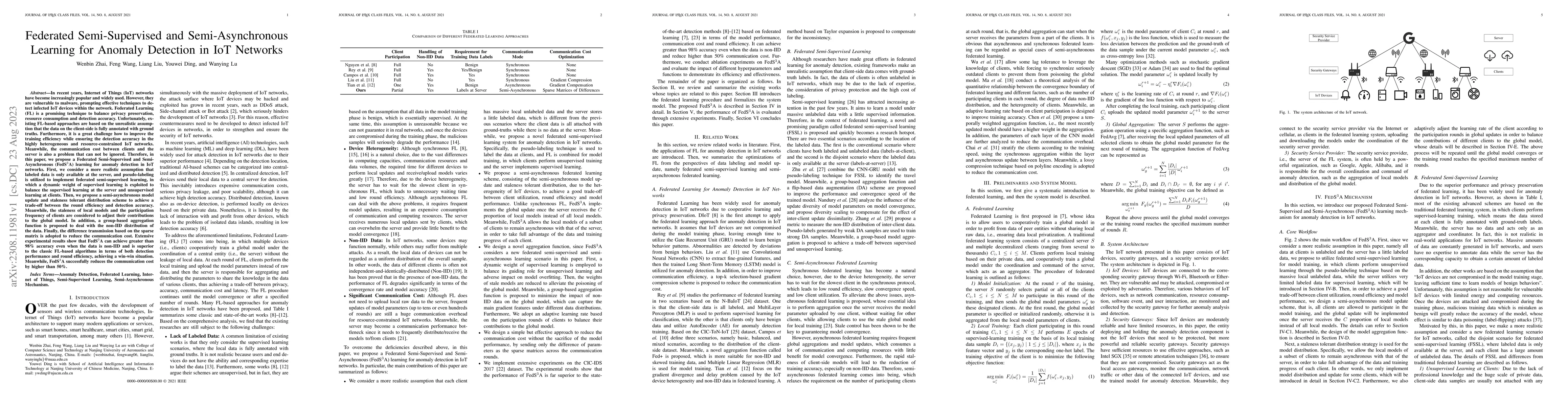 Thumbnail for Federated Semi-Supervised and Semi-Asynchronous Learning for Anomaly
  Detection in IoT Networks