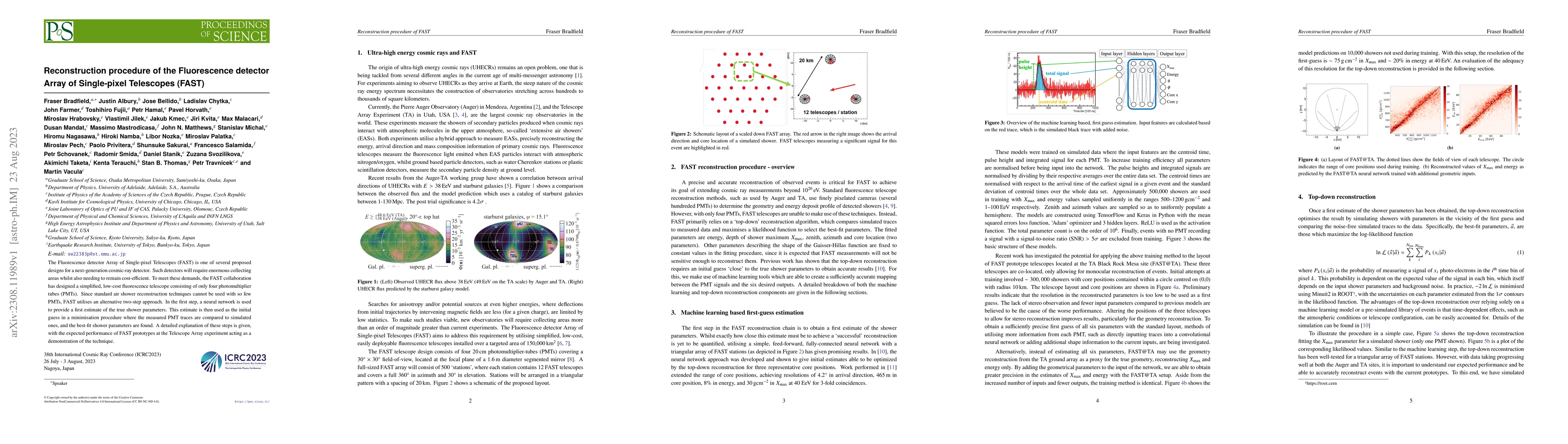 Thumbnail for Reconstruction procedure of the Fluorescence detector Array of
  Single-pixel Telescopes (FAST)