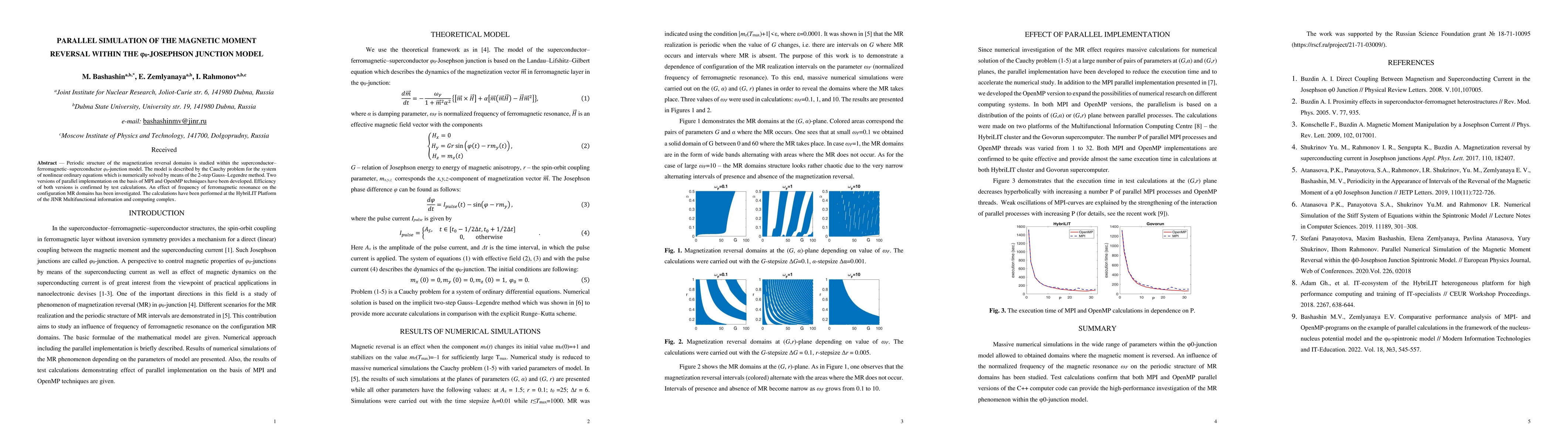 Thumbnail for Parallel simulation of the magnetic moment reversal within the
  $\phi_0$-Josephson junction model