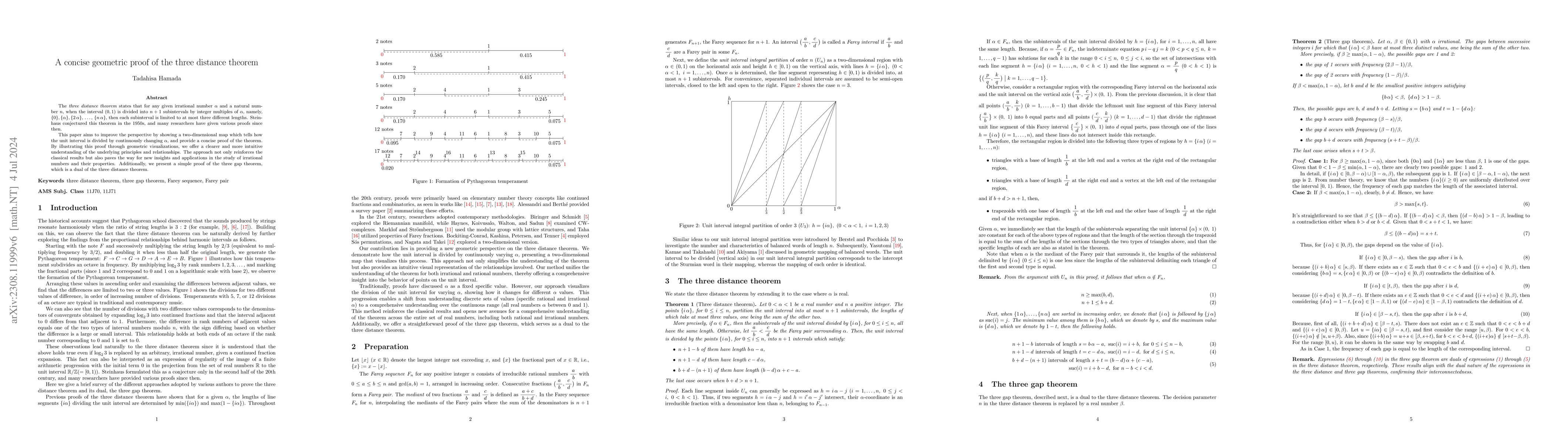 Thumbnail for A concise geometric proof of the three distance theorem