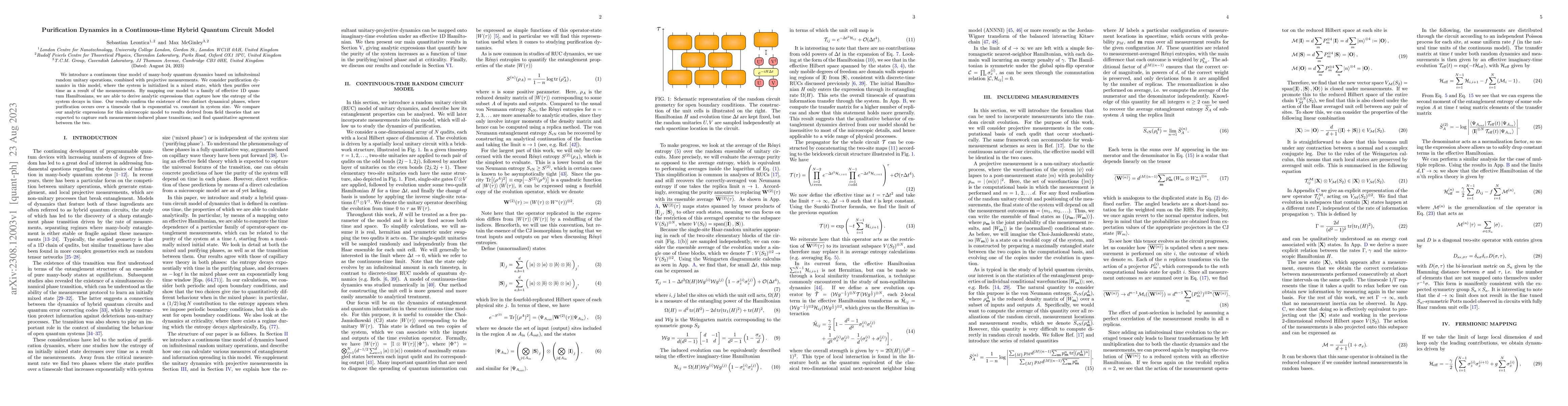 Thumbnail for Purification Dynamics in a Continuous-time Hybrid Quantum Circuit Model