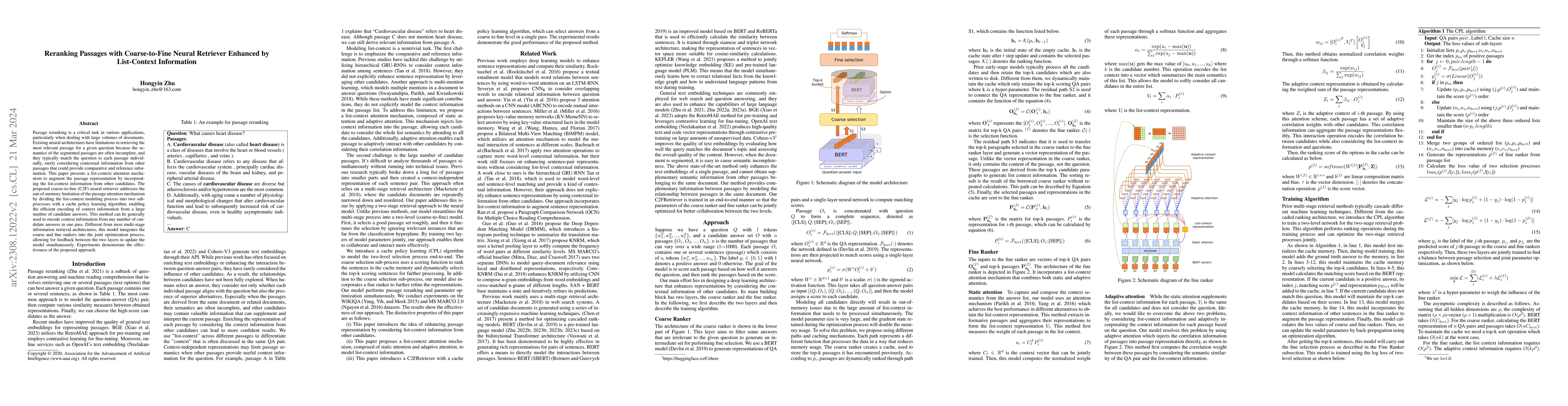 Thumbnail for Reranking Passages with Coarse-to-Fine Neural Retriever Enhanced by
  List-Context Information