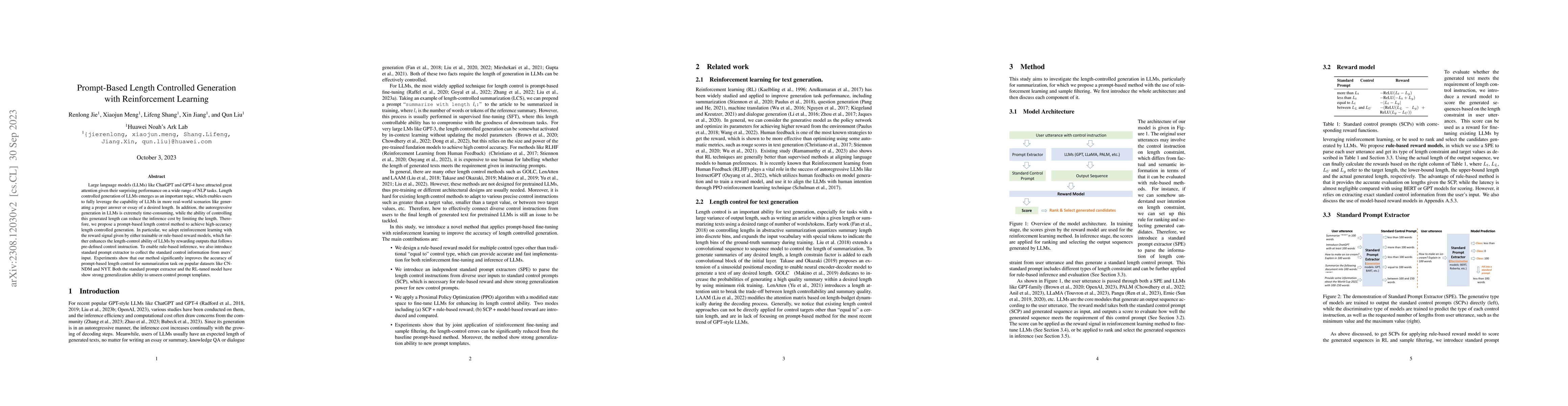Thumbnail for Prompt-Based Length Controlled Generation with Reinforcement Learning
