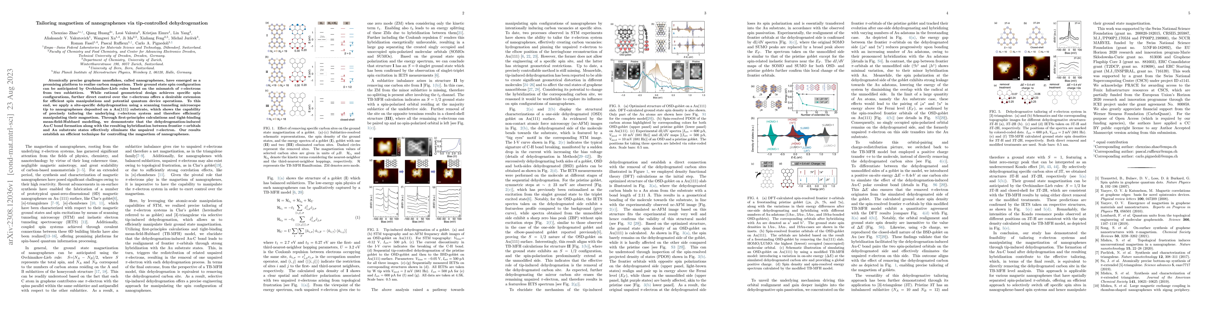 Thumbnail for Tailoring magnetism of nanographenes via tip-controlled dehydrogenation