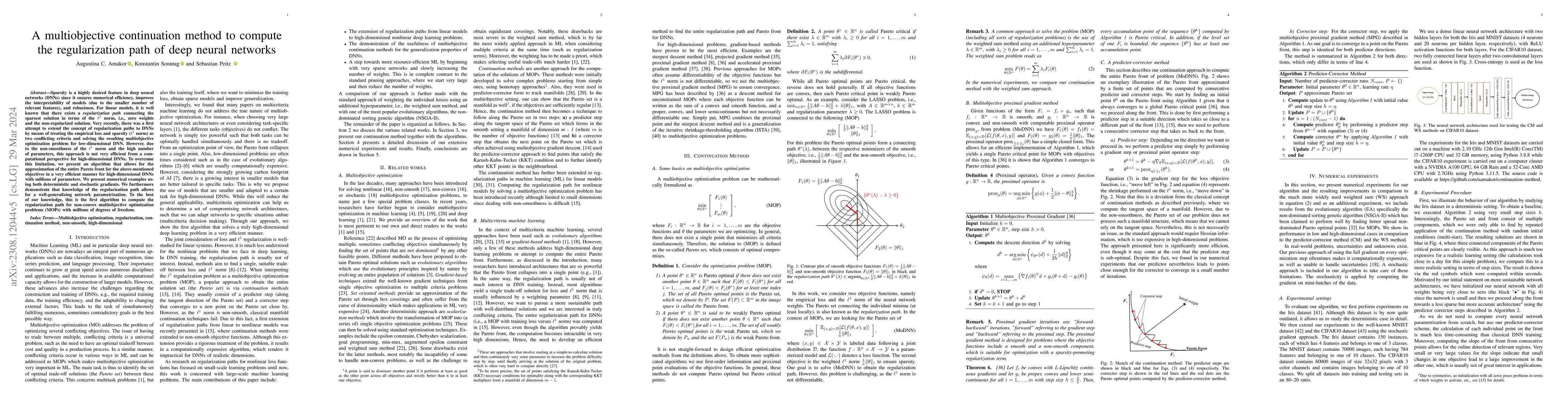 Thumbnail for A multiobjective continuation method to compute the regularization path
  of deep neural networks