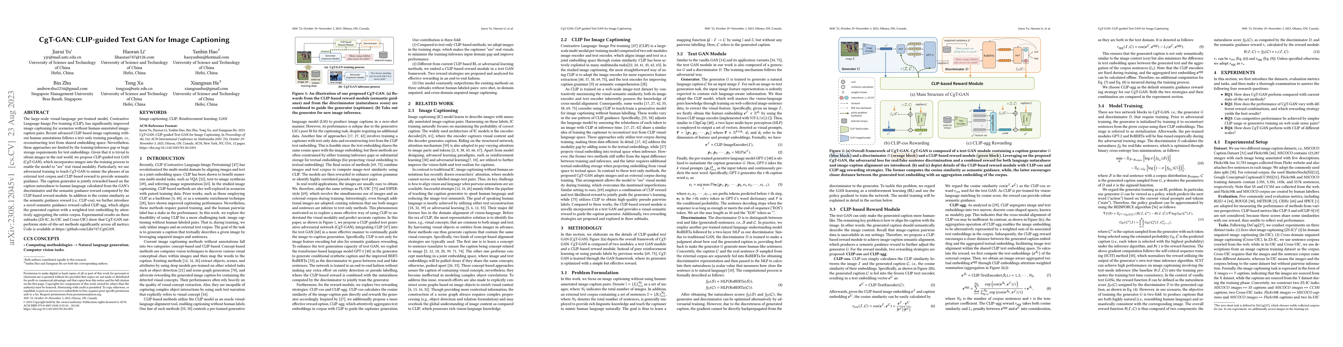 Thumbnail for CgT-GAN: CLIP-guided Text GAN for Image Captioning