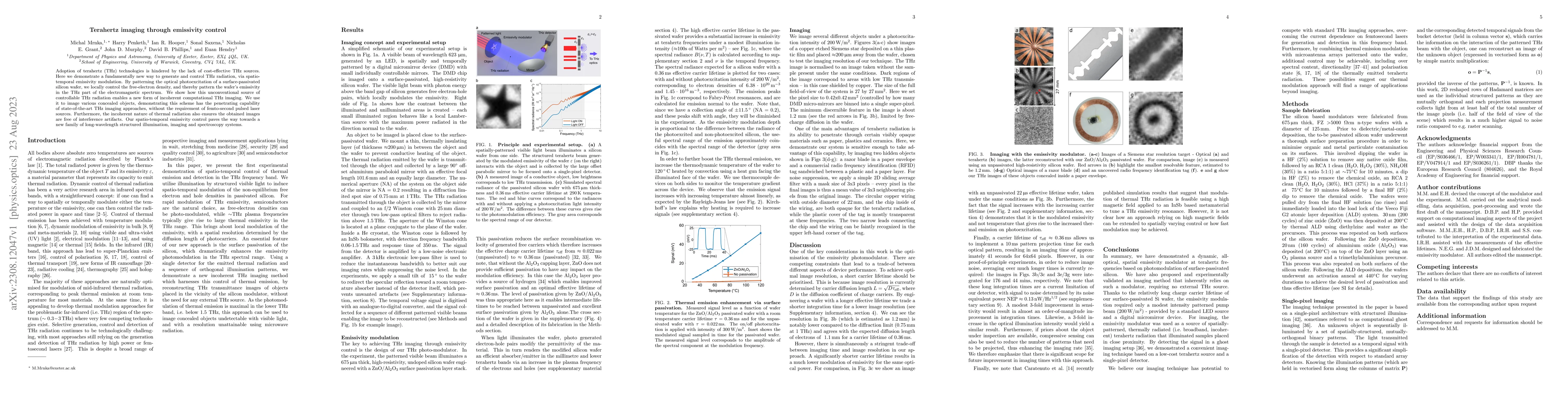 Thumbnail for Terahertz imaging through emissivity control