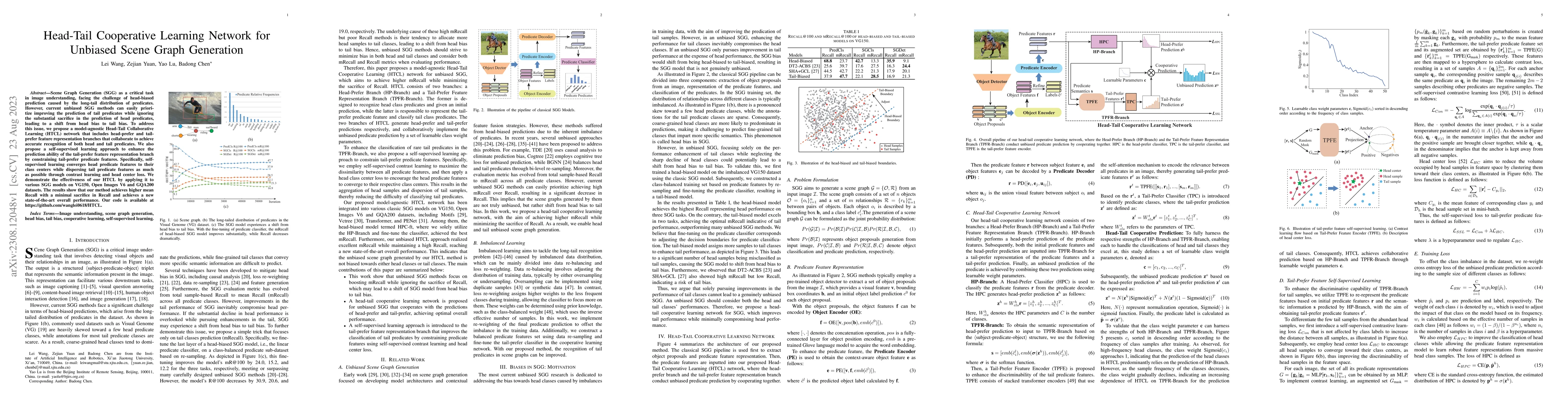 Thumbnail for Head-Tail Cooperative Learning Network for Unbiased Scene Graph
  Generation