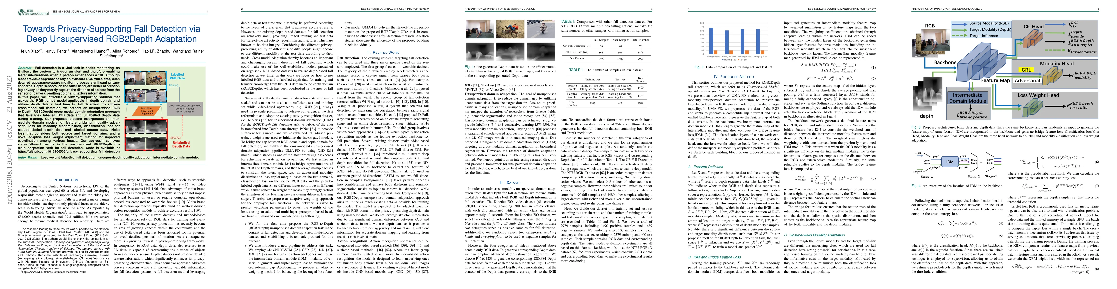 Thumbnail for Towards Privacy-Supporting Fall Detection via Deep Unsupervised
  RGB2Depth Adaptation