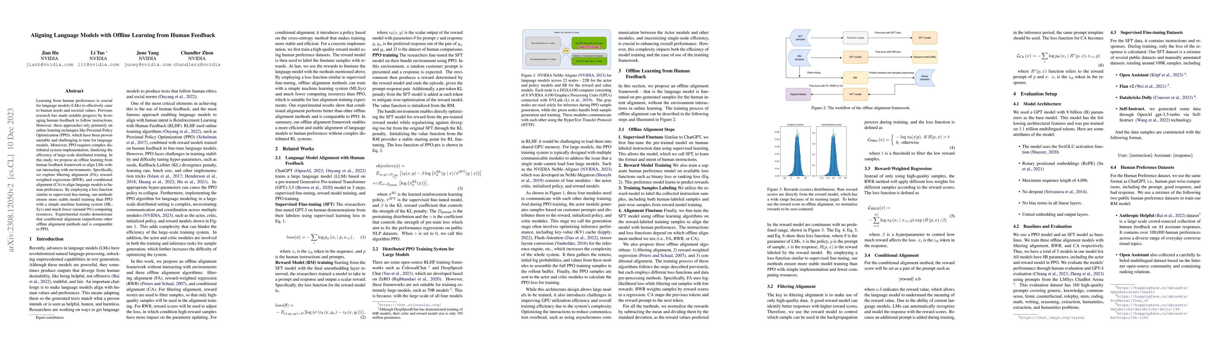 Thumbnail for Aligning Language Models with Offline Learning from Human Feedback