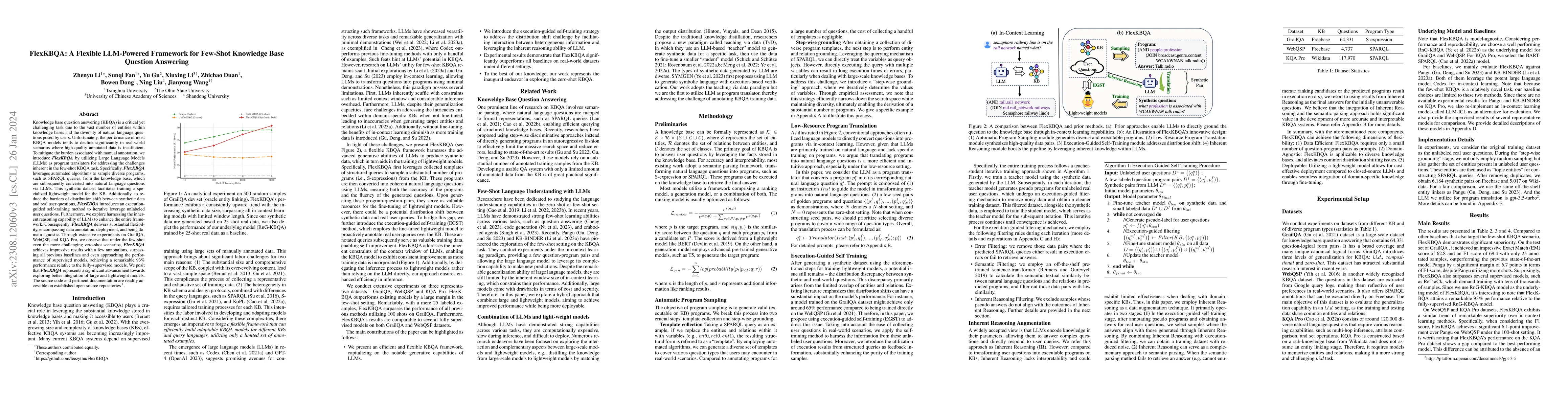 Thumbnail for FlexKBQA: A Flexible LLM-Powered Framework for Few-Shot Knowledge Base
  Question Answering