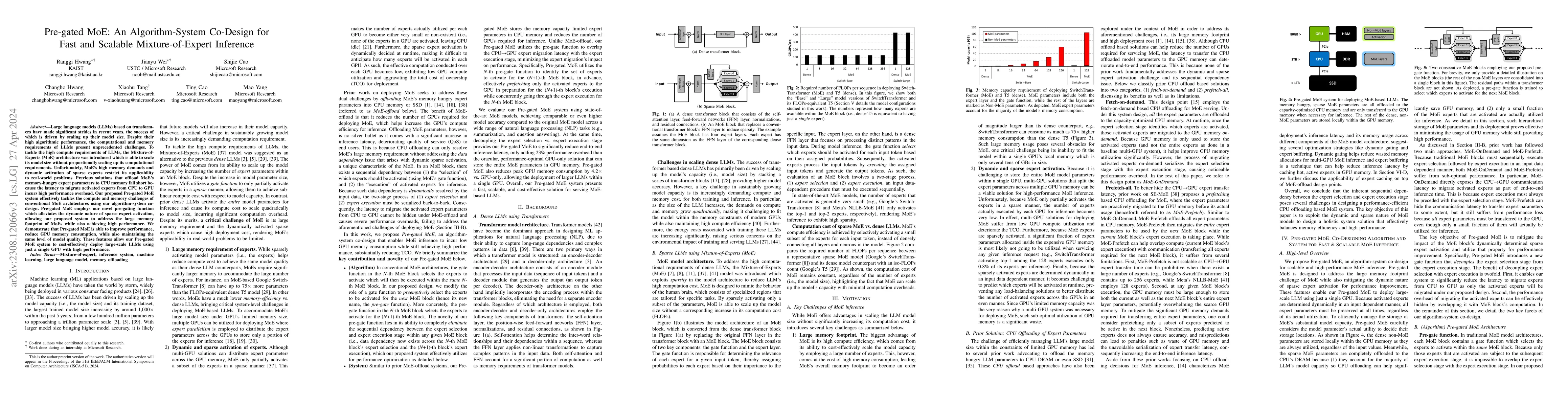 Thumbnail for Pre-gated MoE: An Algorithm-System Co-Design for Fast and Scalable
  Mixture-of-Expert Inference