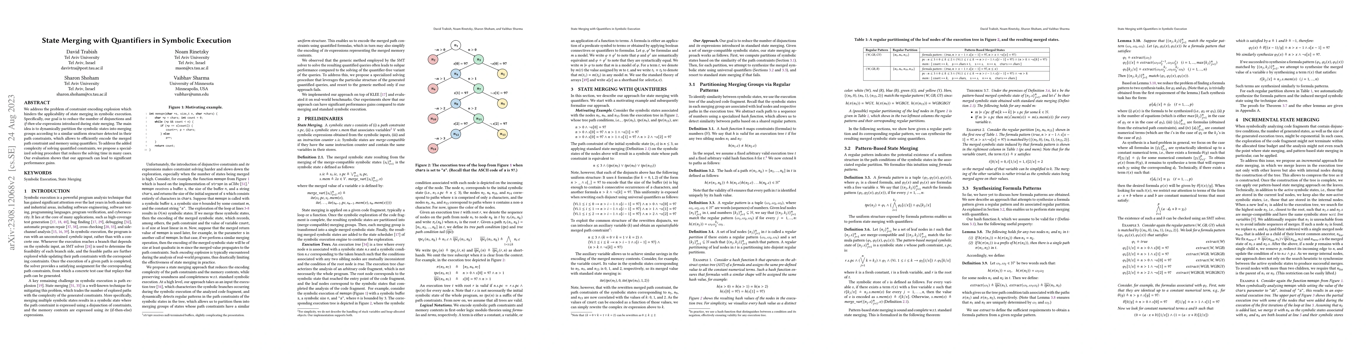 Thumbnail for State Merging with Quantifiers in Symbolic Execution