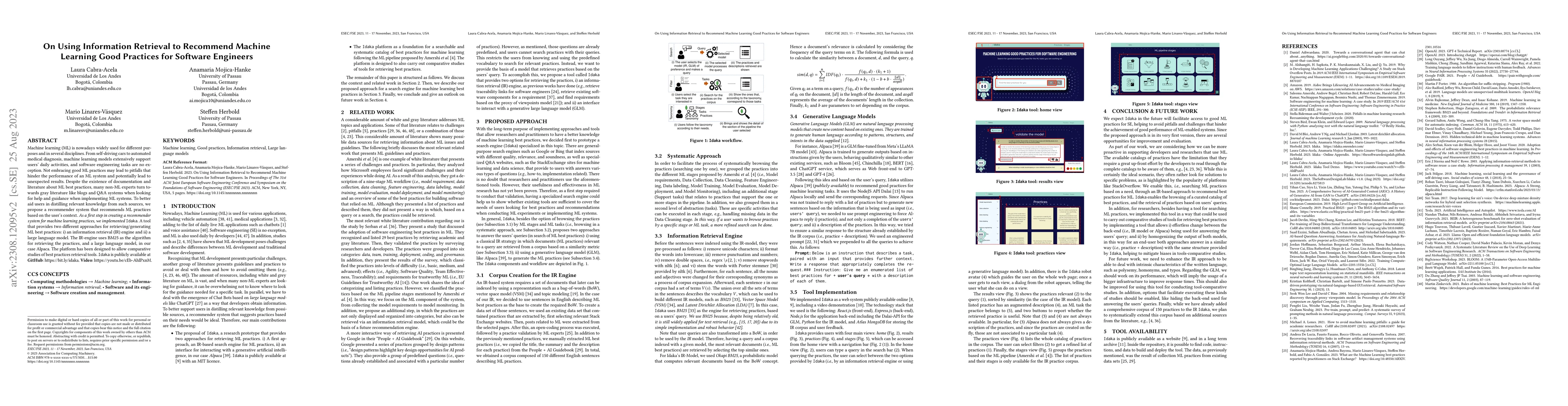 Thumbnail for On Using Information Retrieval to Recommend Machine Learning Good
  Practices for Software Engineers