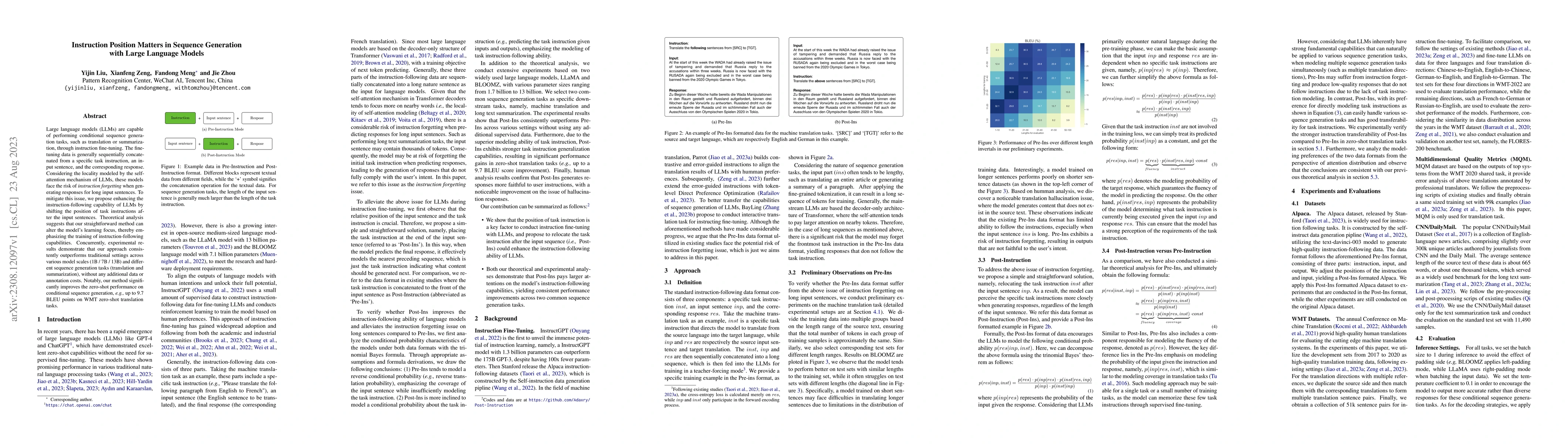 Thumbnail for Instruction Position Matters in Sequence Generation with Large Language
  Models