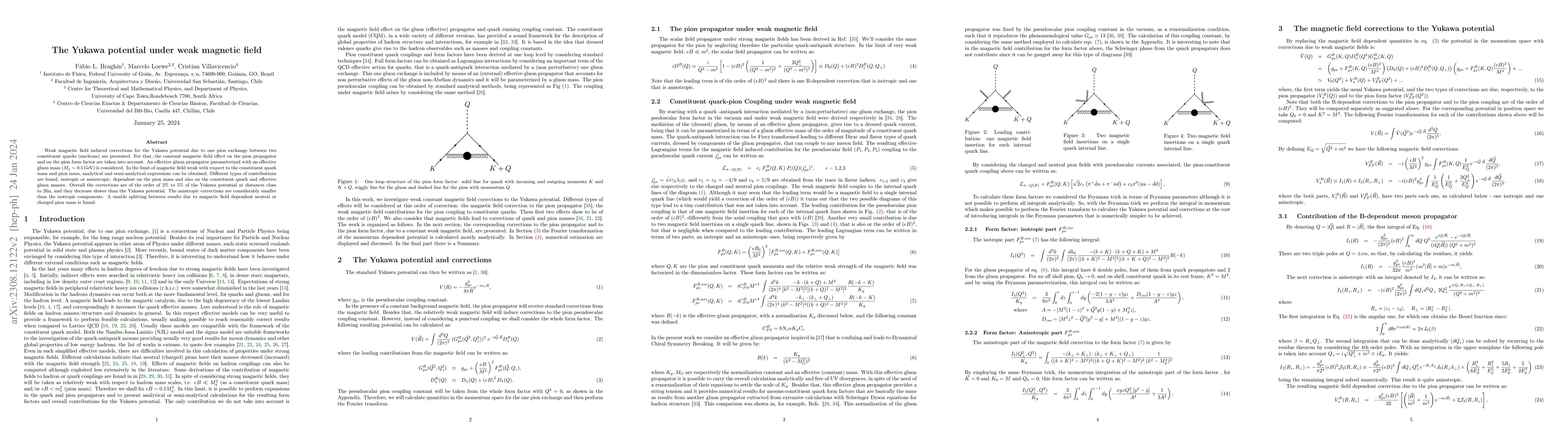 Thumbnail for The Yukawa potential under weak magnetic field