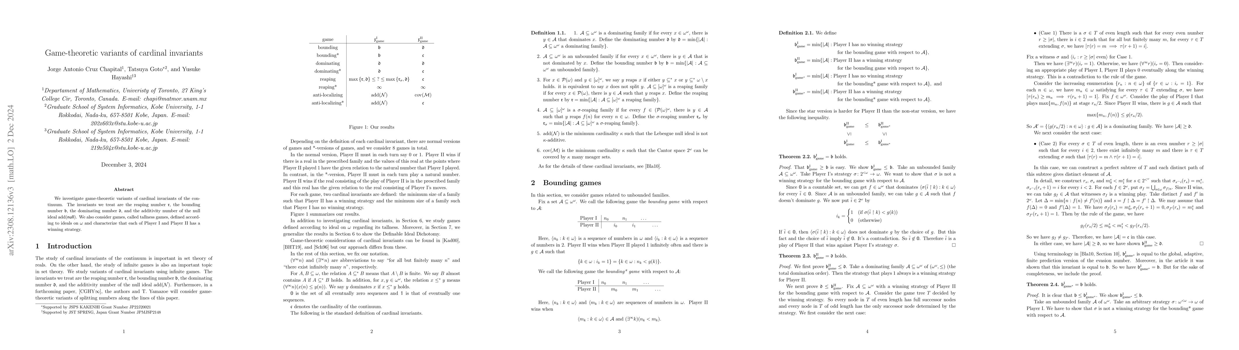 Thumbnail for Game-theoretic variants of cardinal invariants