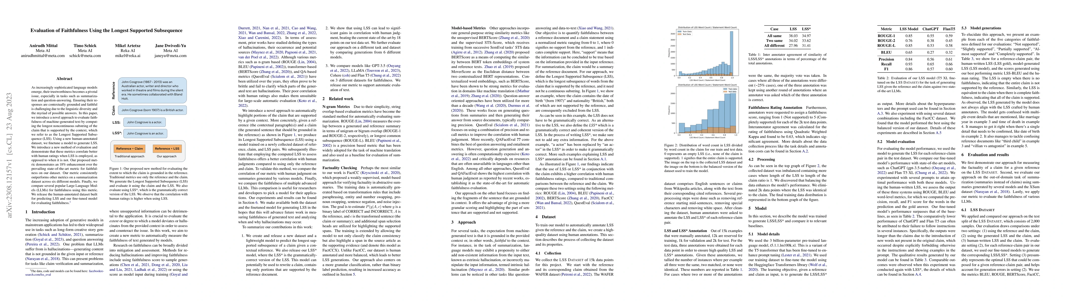 Thumbnail for Evaluation of Faithfulness Using the Longest Supported Subsequence