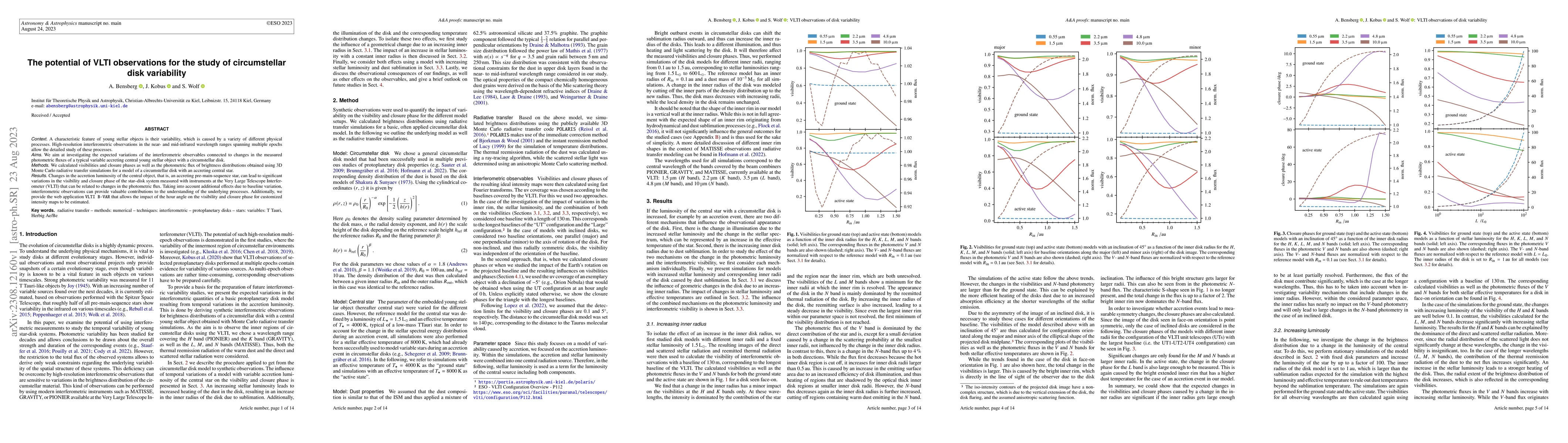 Thumbnail for The potential of VLTI observations for the study of circumstellar disk
  variability