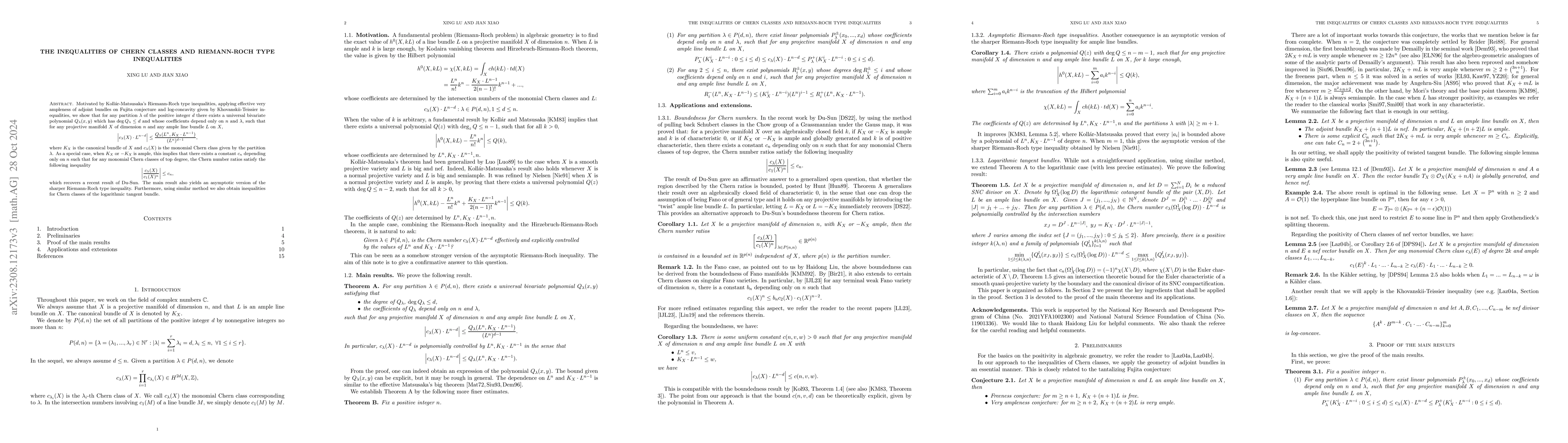 Thumbnail for The inequalities of Chern classes and Riemann-Roch type inequalities