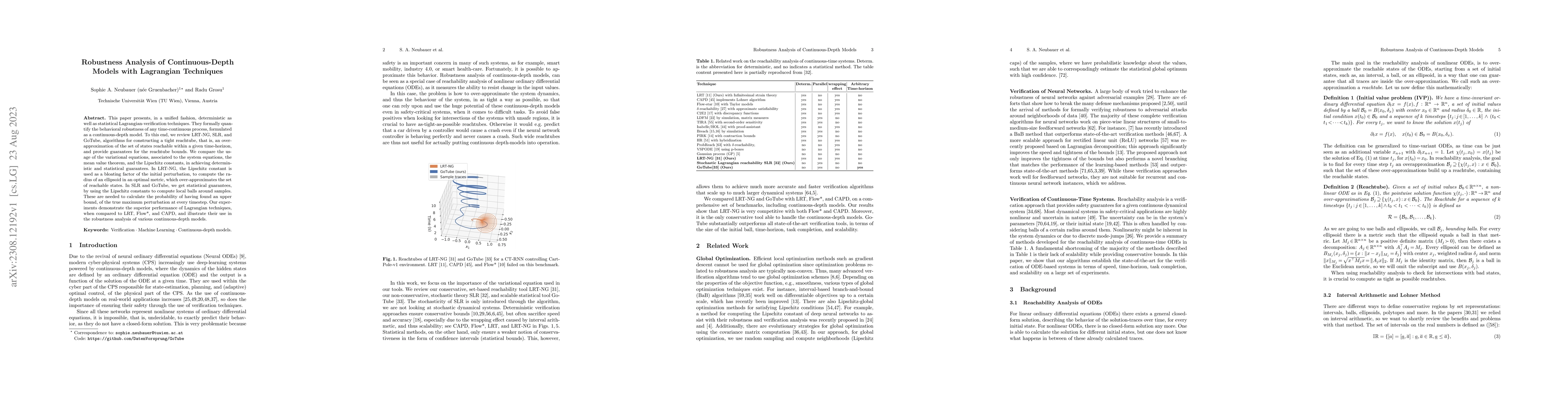 Thumbnail for Robustness Analysis of Continuous-Depth Models with Lagrangian
  Techniques