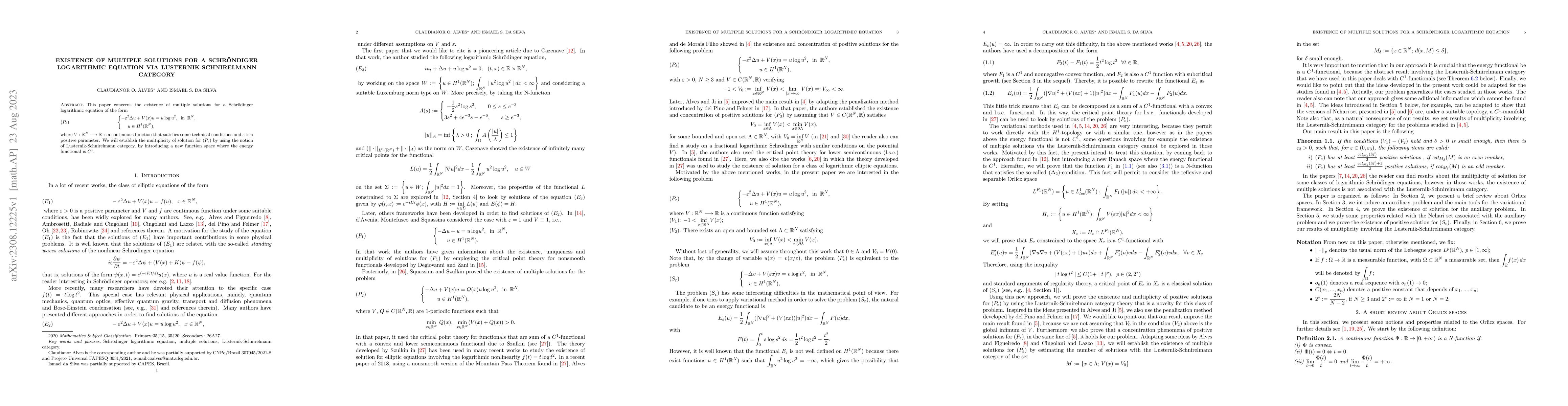 Thumbnail for [Existence of multiple solutions for a Schr\"ondiger logarithmic
  equation