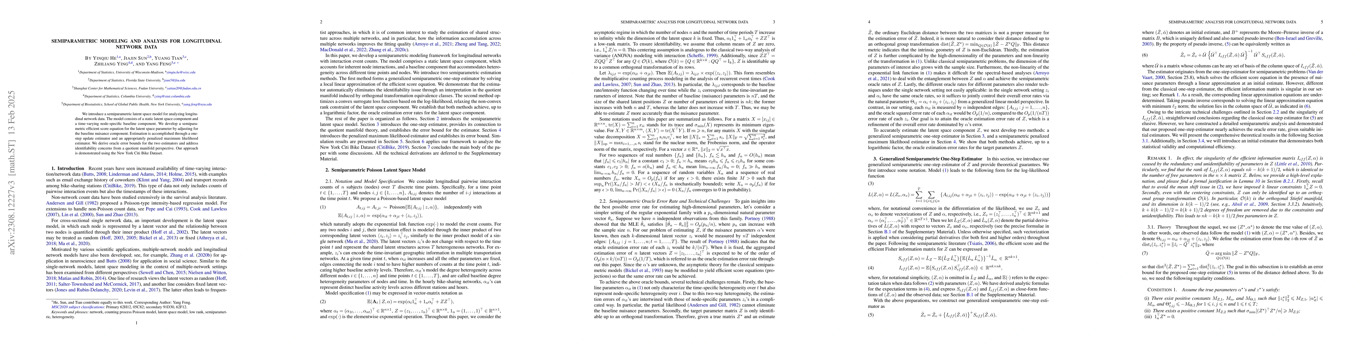 Thumbnail for Semiparametric Modeling and Analysis for Longitudinal Network Data