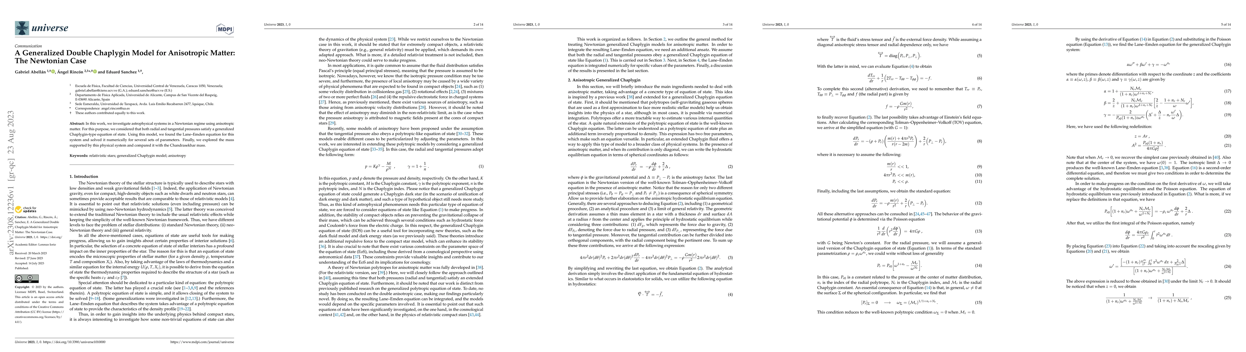 Thumbnail for A Generalized Double Chaplygin Model for Anisotropic Matter: The
  Newtonian Case