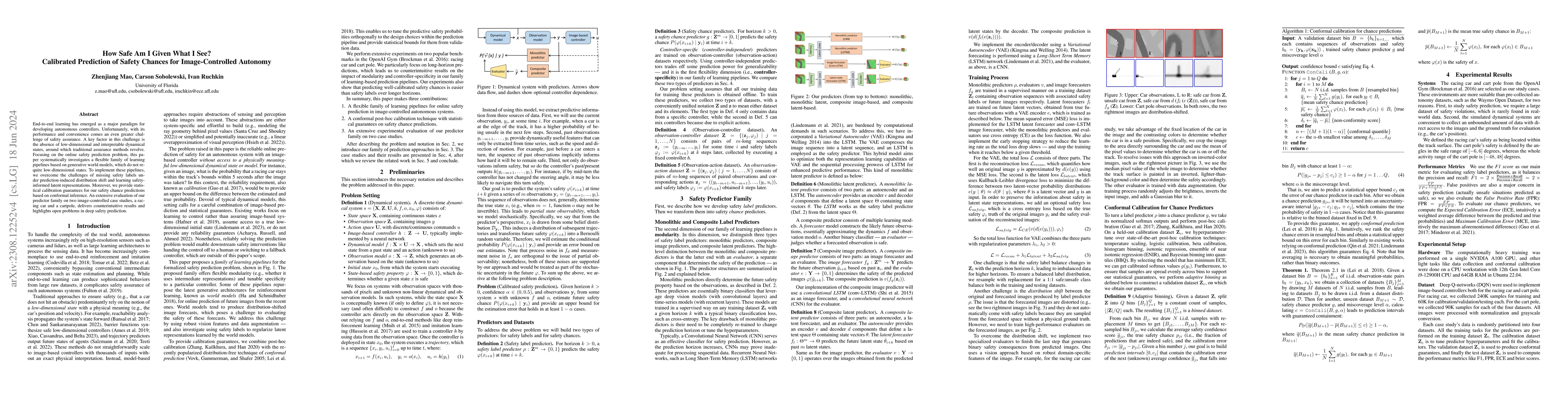 Thumbnail for How Safe Am I Given What I See? Calibrated Prediction of Safety Chances
  for Image-Controlled Autonomy