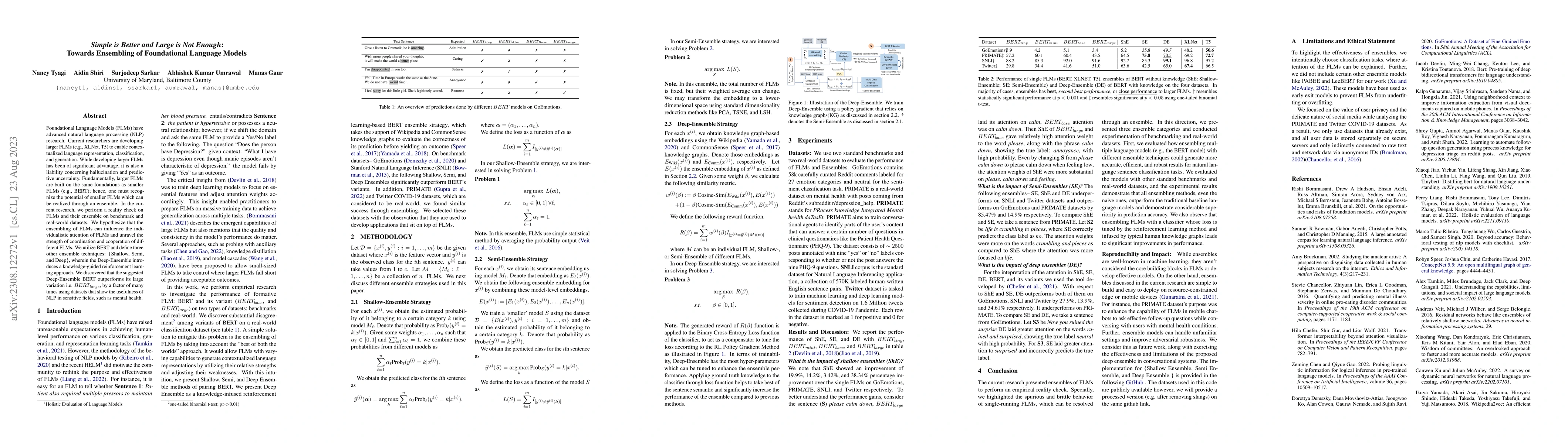 Thumbnail for Simple is Better and Large is Not Enough: Towards Ensembling of
  Foundational Language Models