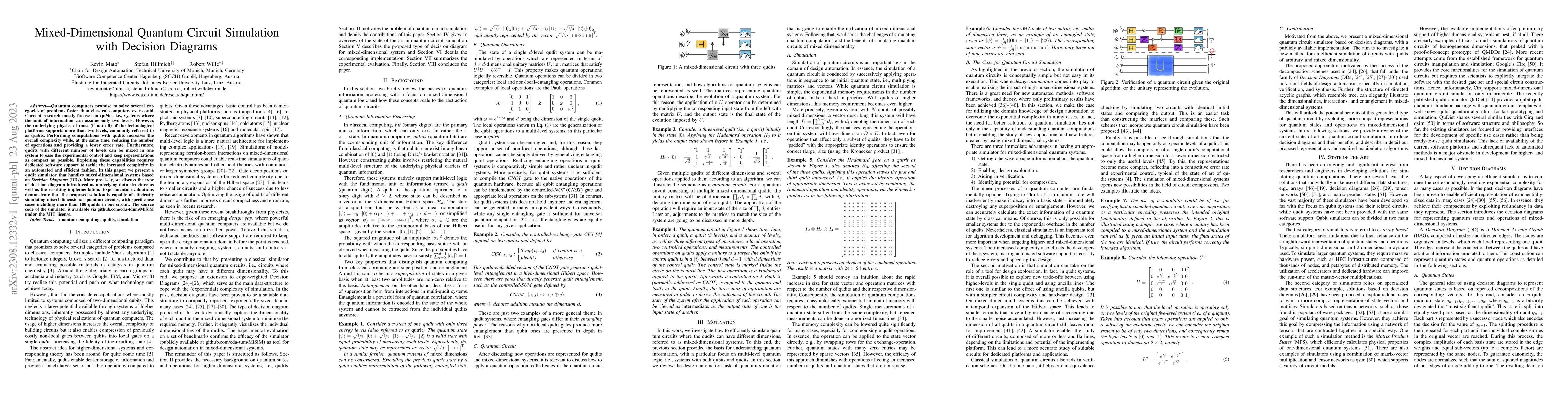 Thumbnail for Mixed-Dimensional Quantum Circuit Simulation with Decision Diagrams