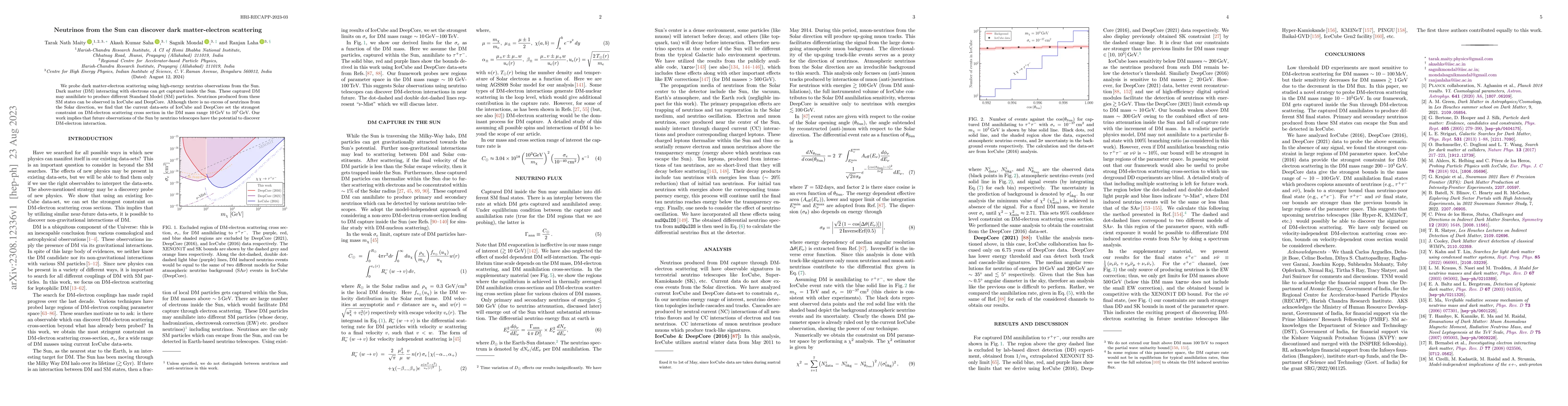 Thumbnail for Neutrinos from the Sun can discover dark matter-electron scattering