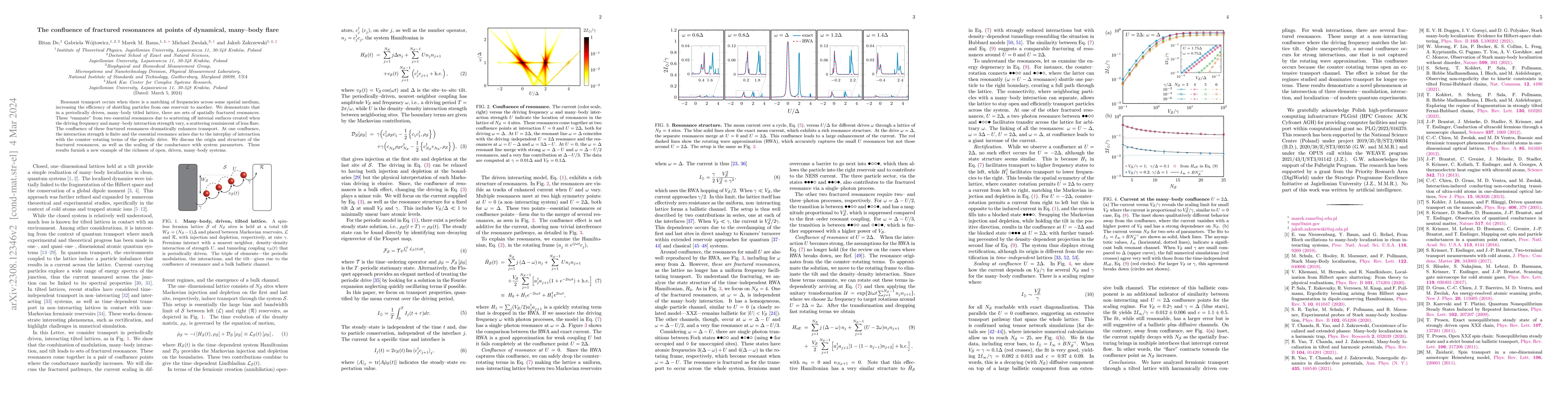 Thumbnail for The confluence of fractured resonances at points of dynamical,
  many--body flare