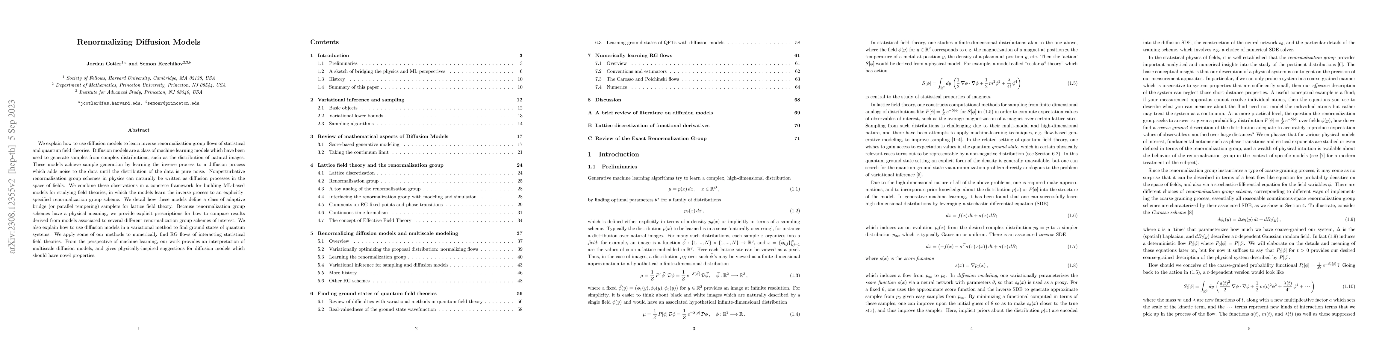 Thumbnail for Renormalizing Diffusion Models