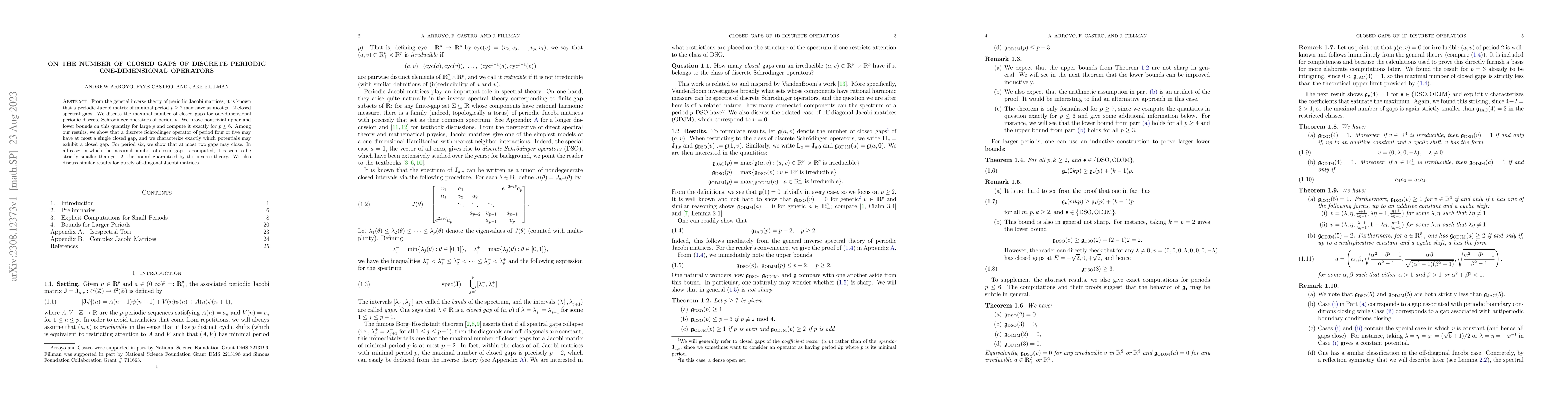 Thumbnail for On the Number of Closed Gaps of Discrete Periodic One-Dimensional
  Operators