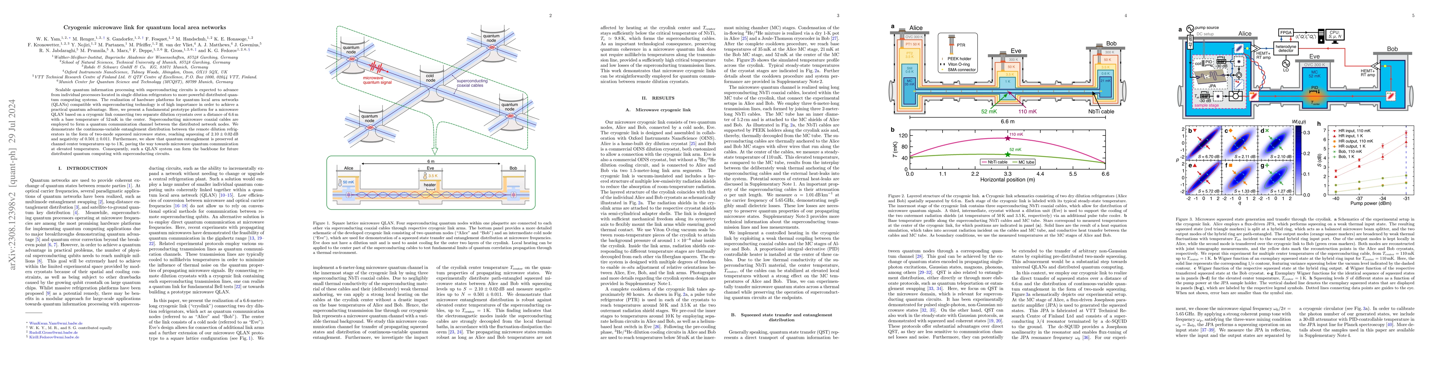 Thumbnail for Cryogenic microwave link for quantum local area networks