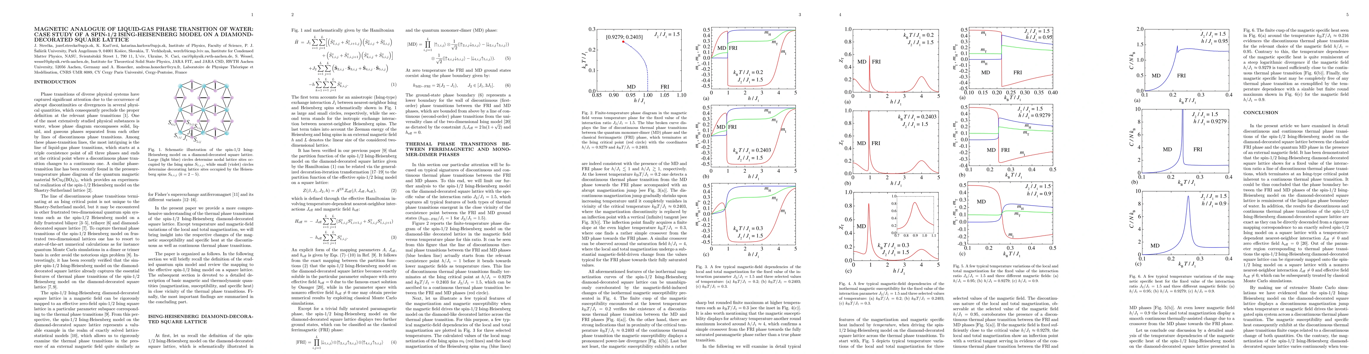 Thumbnail for Magnetic analogue of liquid-gas phase transition of water: case study of
  a spin-1/2 Ising-Heisenberg model on a diamond-decorated square lattice