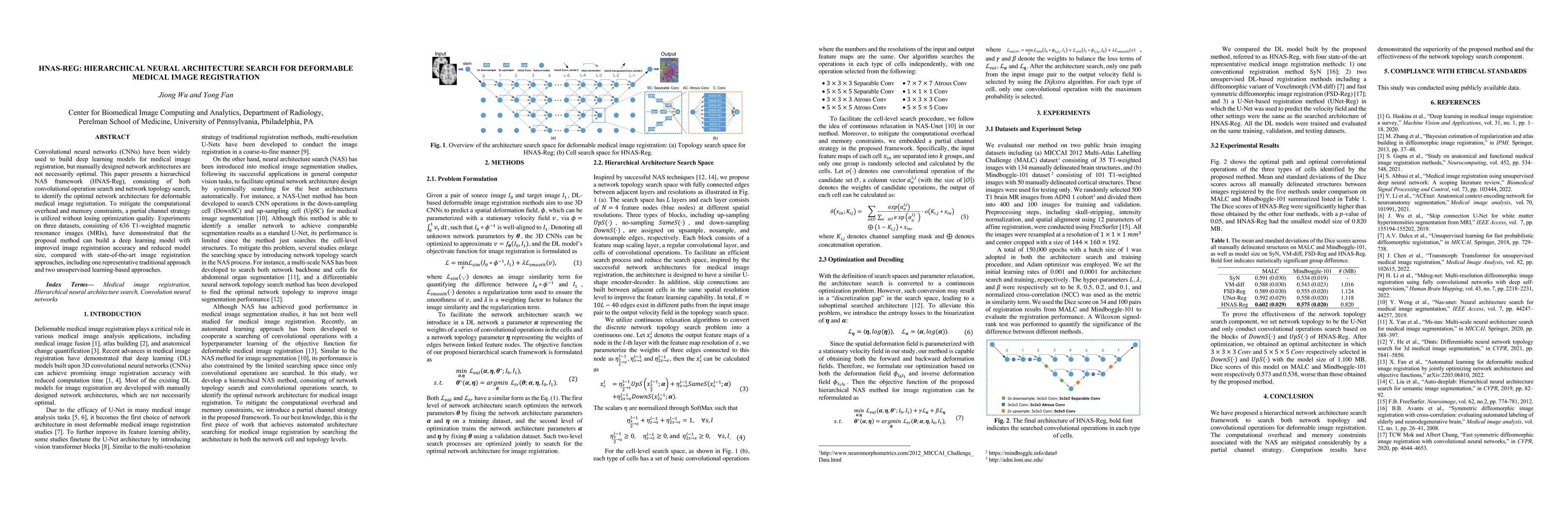 Thumbnail for HNAS-reg: hierarchical neural architecture search for deformable medical
  image registration