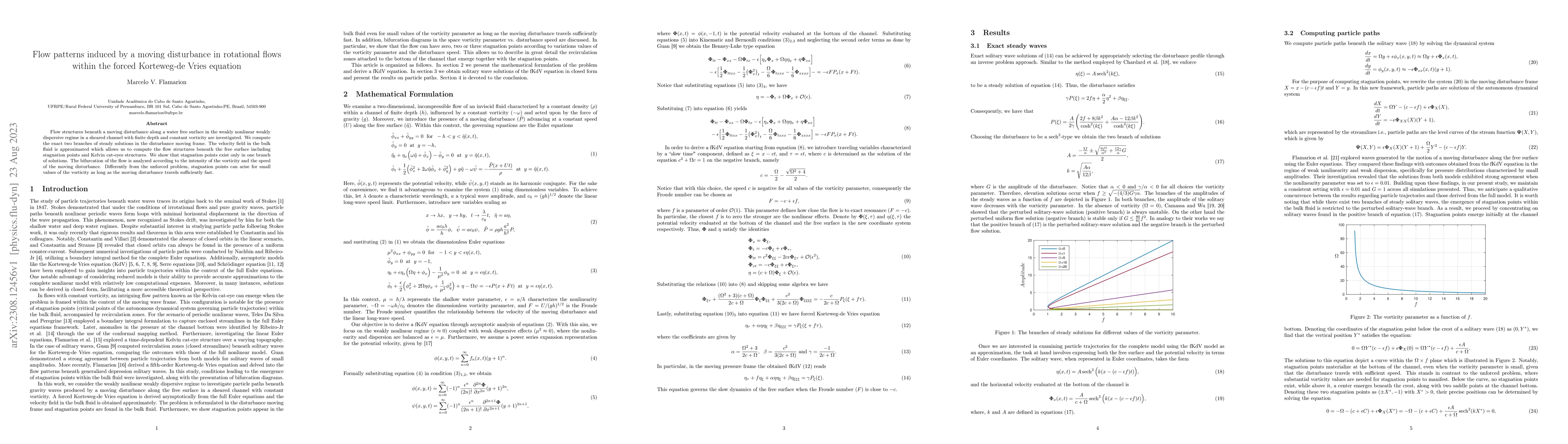 Thumbnail for Flow patterns induced by a moving disturbance in rotational flows within
  the forced Korteweg-de Vries equation