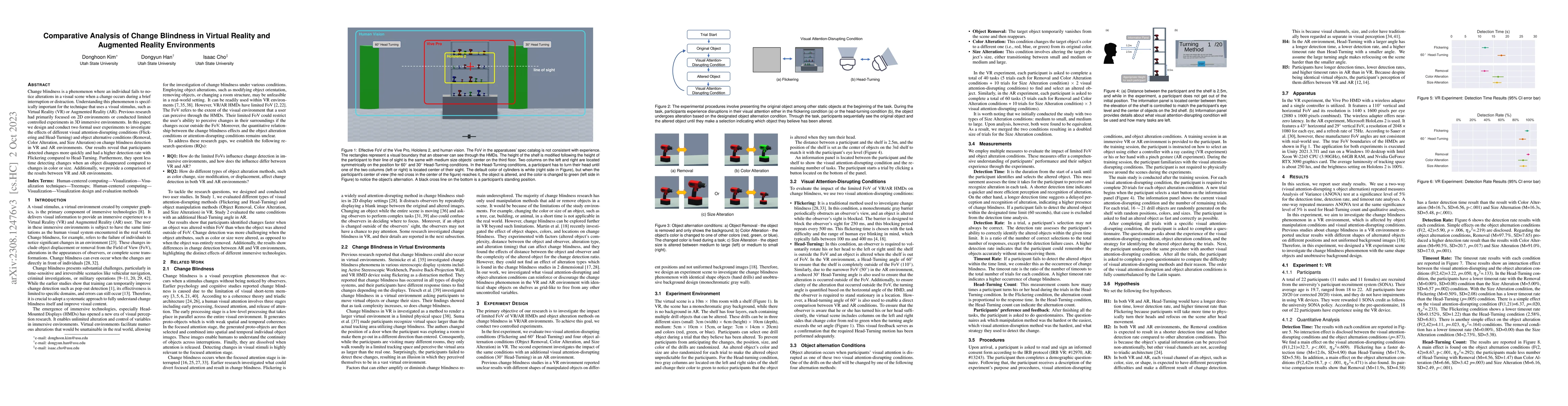 Thumbnail for Comparative Analysis of Change Blindness in Virtual Reality and
  Augmented Reality Environments
